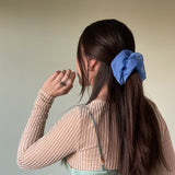 Giant Scrunchie - Cloudy Blue bow - simplment